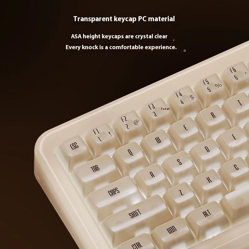 Akko Yu01 Mechanical Keyboard Wireless Three Mode Resin Rgb Hot-Swap Customized Translucency Accessories For Gamer Office