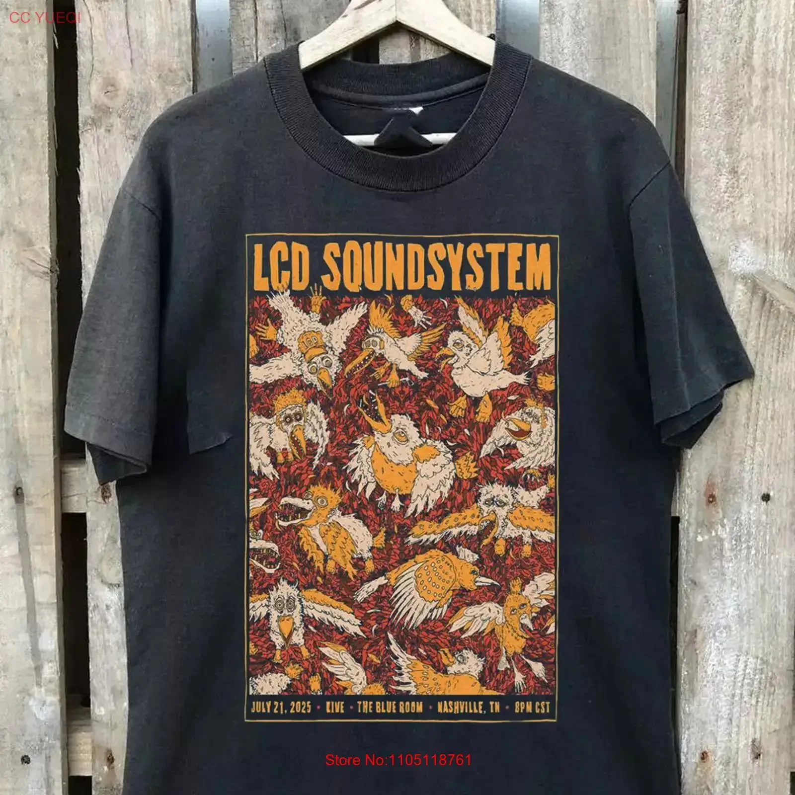LCD Soundsystem Band Tour Nashville 2025 T Shirt Full Size S 5XL ET1154 vintage Washed Stretched Stylish Slightly streetwear