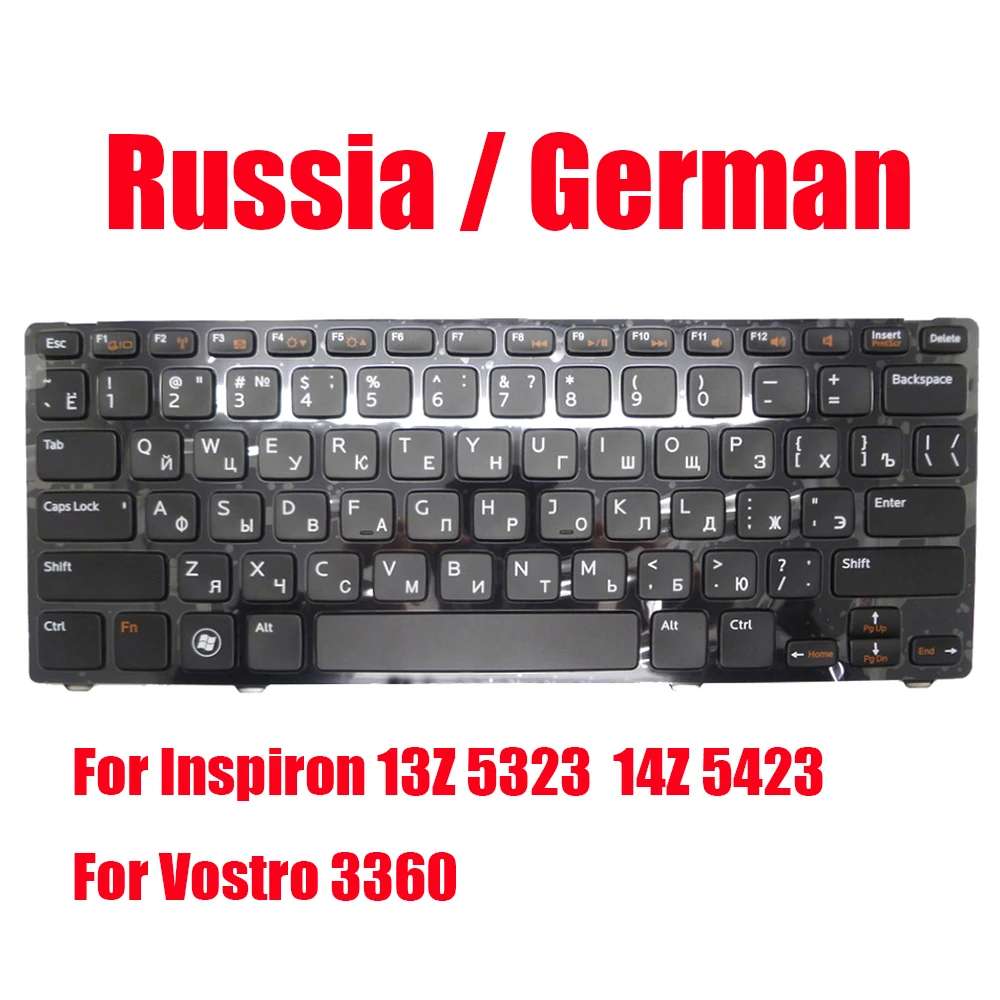 

Russia German Keyboard For DELL For Inspiron 13Z 5323 14Z 5423 For Vostro 3360 0TTPWK TTPWK 0M0GF1 M0GF1 MP-11K53SU6920 RU GR