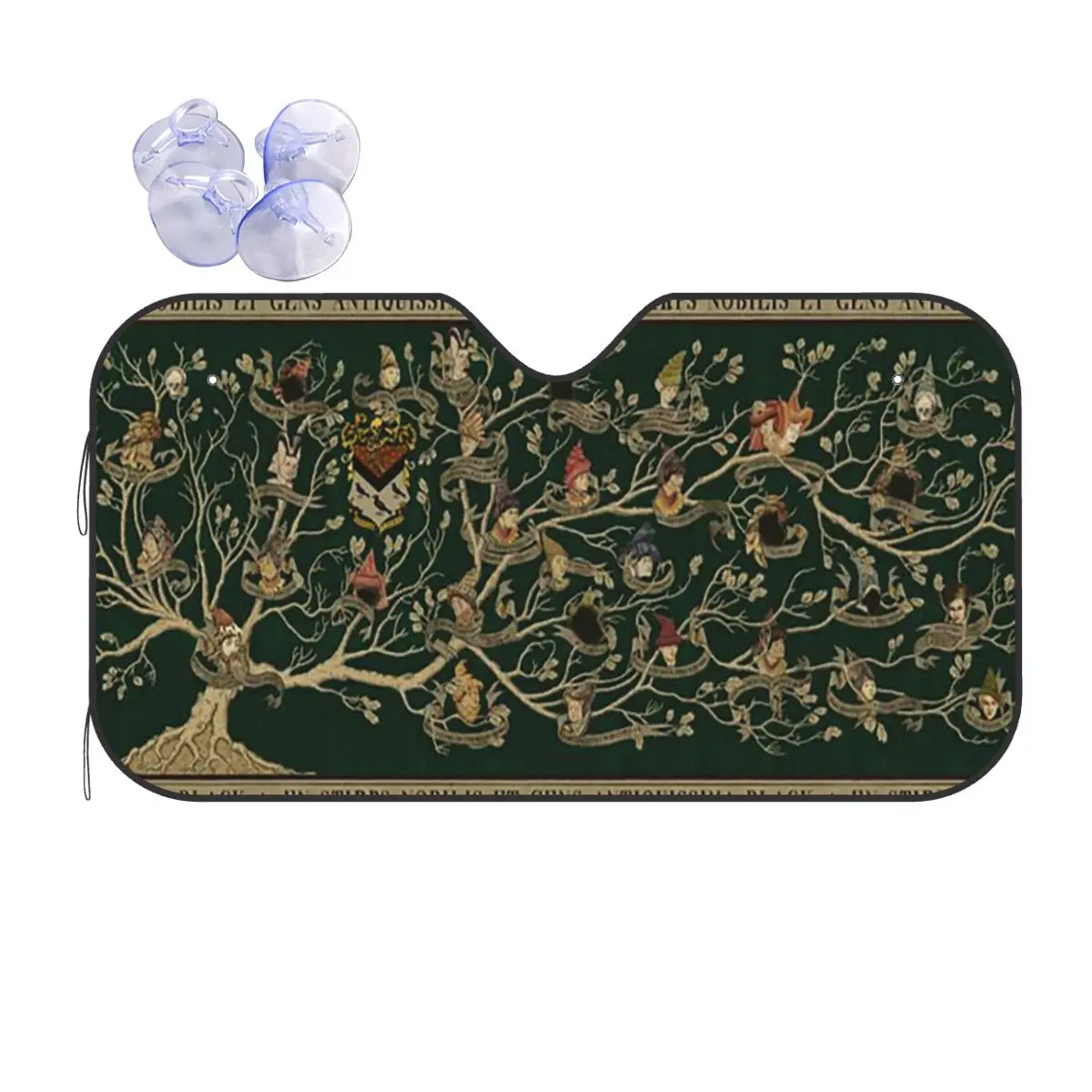 

Noble House Of Black Family Tree Sunshade Windscreen Car Front Windshield Window Sun Visor Accessories Covers