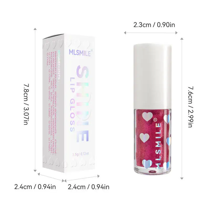 MLSMILE 6 Colors Pearlescent Glaze Long-Lasting Moisturizing Easy-To-Color Liquid Lipstick Christmas Lip Gloss 2025 new