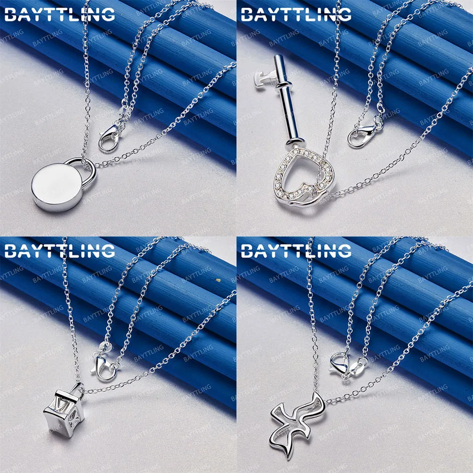 

Elegant 925 Sterling Silver 16-30 Inch Beautiful Round Twisted Cross Pendant Necklace Women's Accessories Wedding Jewelry