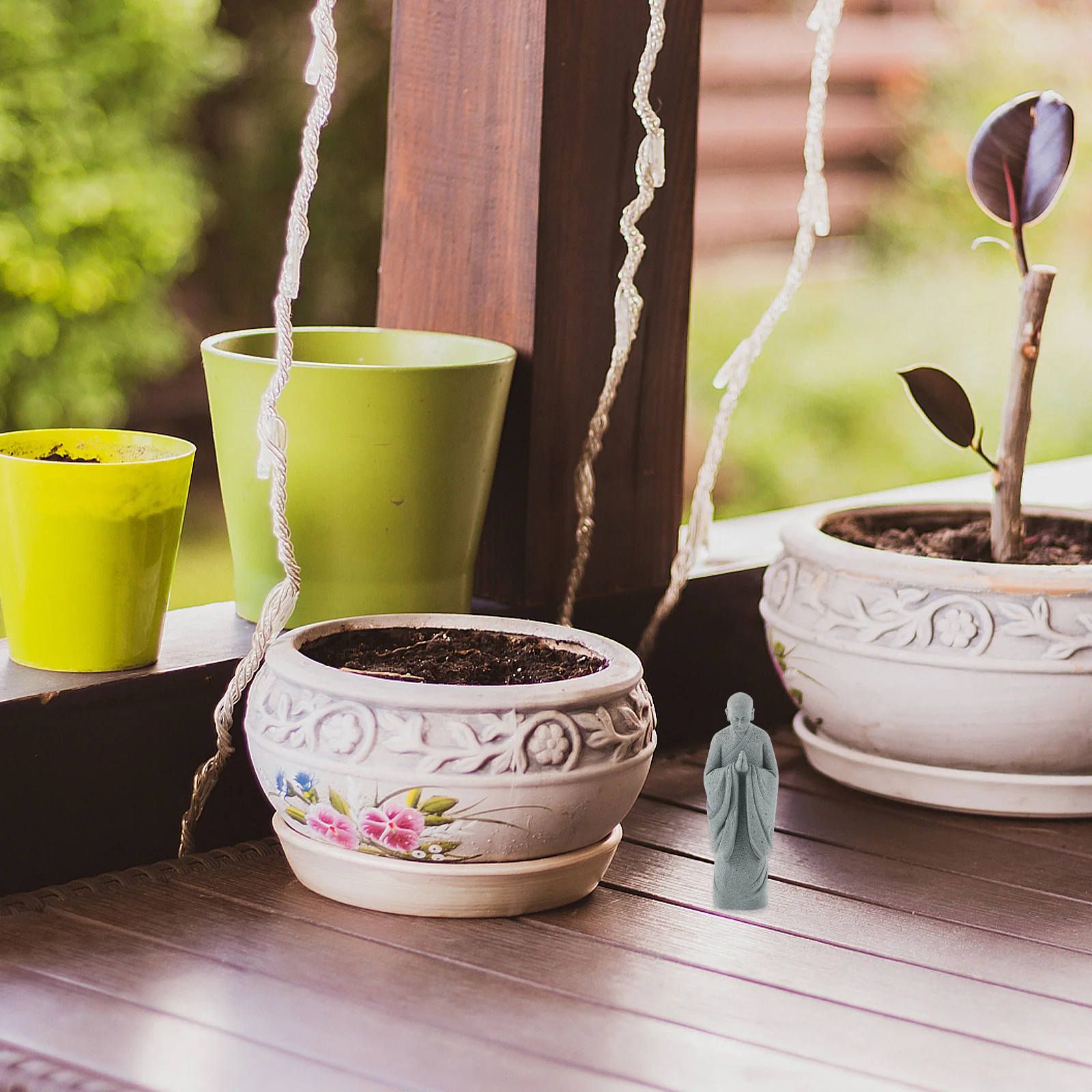 

Small Resin Statue Miniature Buddha Decor For Table Zen Room Garden Ornament Desktop Craft Sculpture