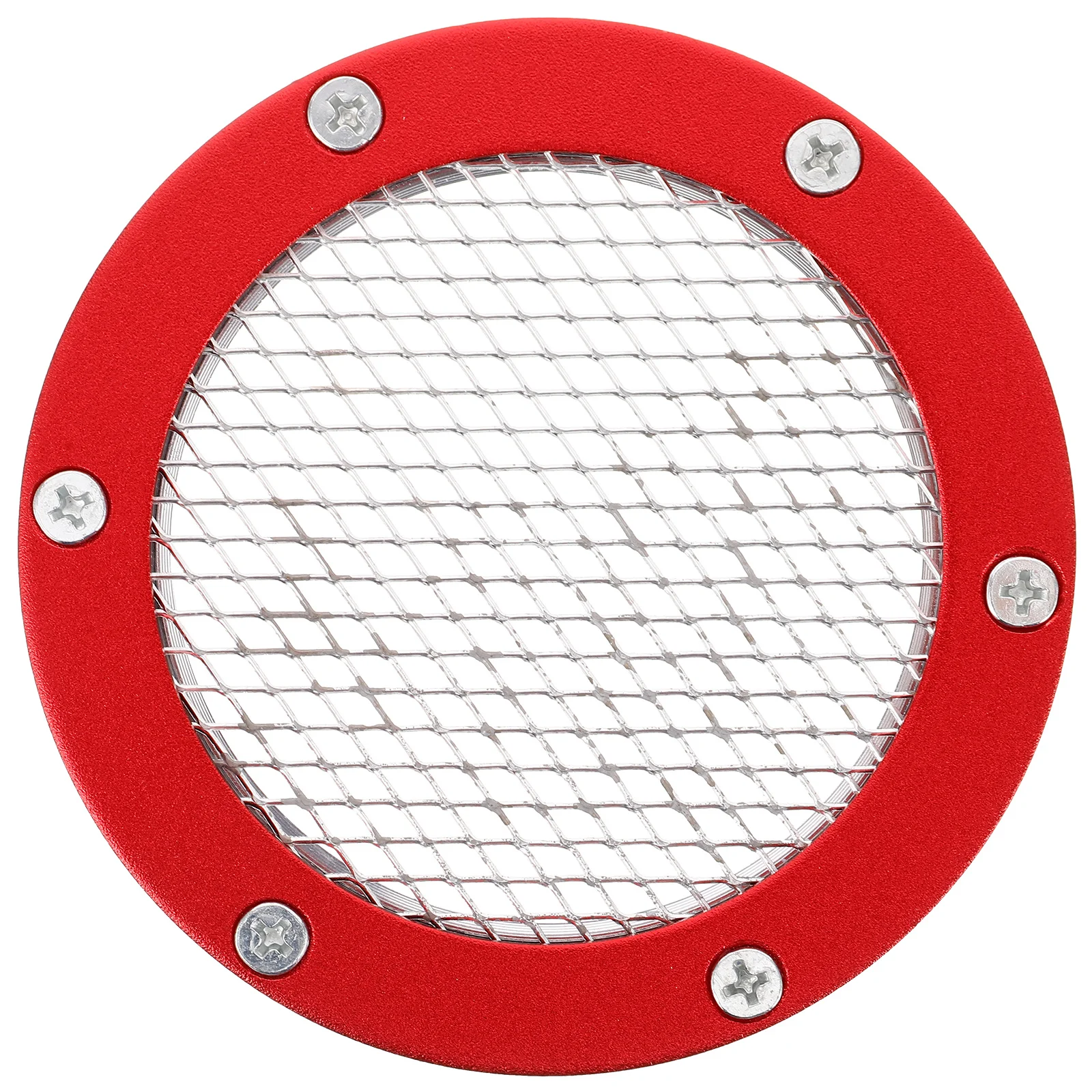 

Red Aluminum Alloy Hood Air Intake Mesh Vent Air Flow Enhancer Car Modification Accessories Universal Fit Durable