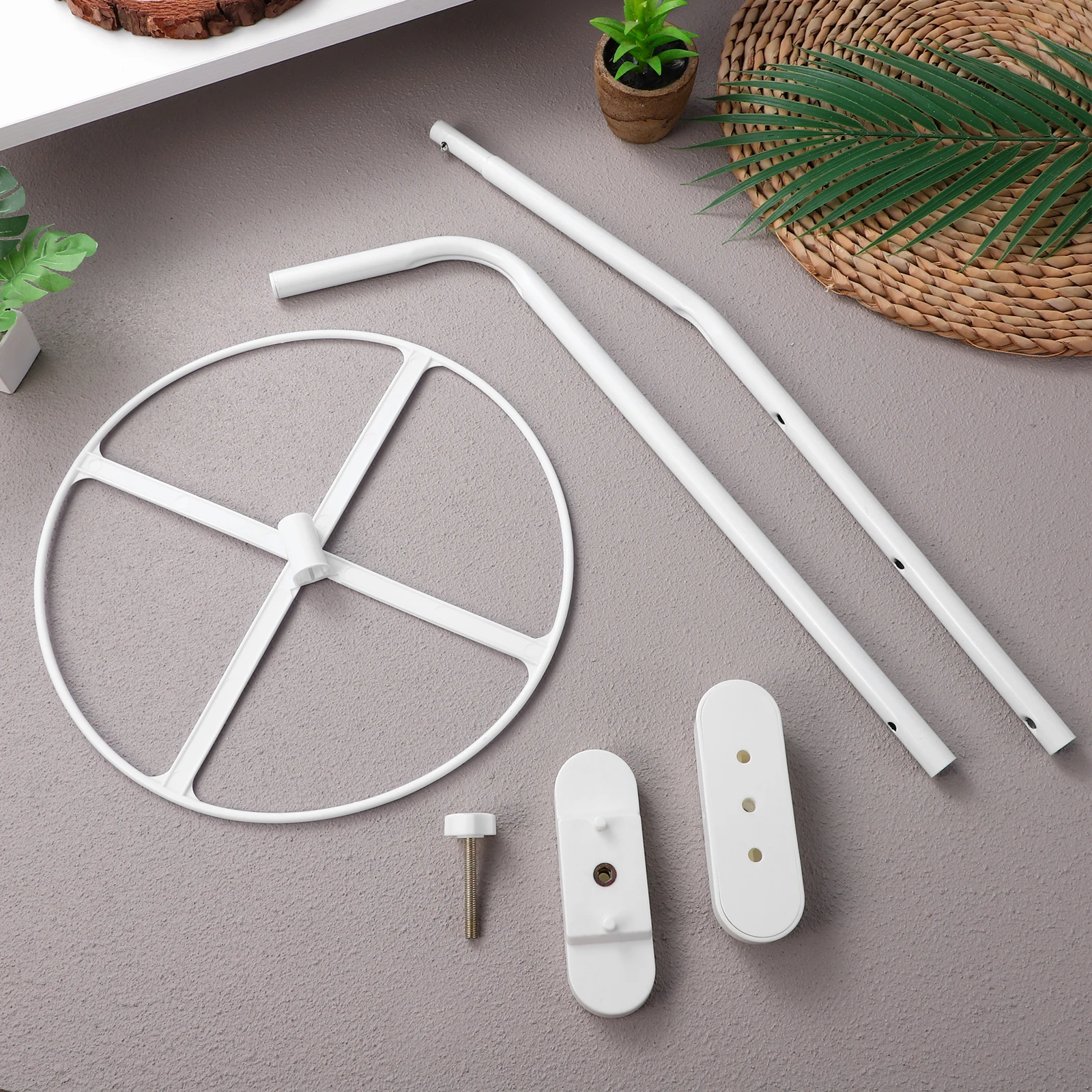 

Mosquito Net Bracket Sturdy Steel Pipe Canopy Holder for Crib Cradle Bed Newborn Baby Stuff Fits Baby CribMosquitoNetSupport