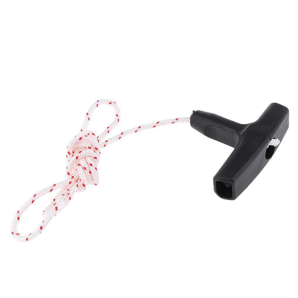 Recoil Handle+Rope Manual Hand Rope Chain Saw Practical Recoil Starter Handle with Rope Pull Cord Replacement Part for Lawnmower