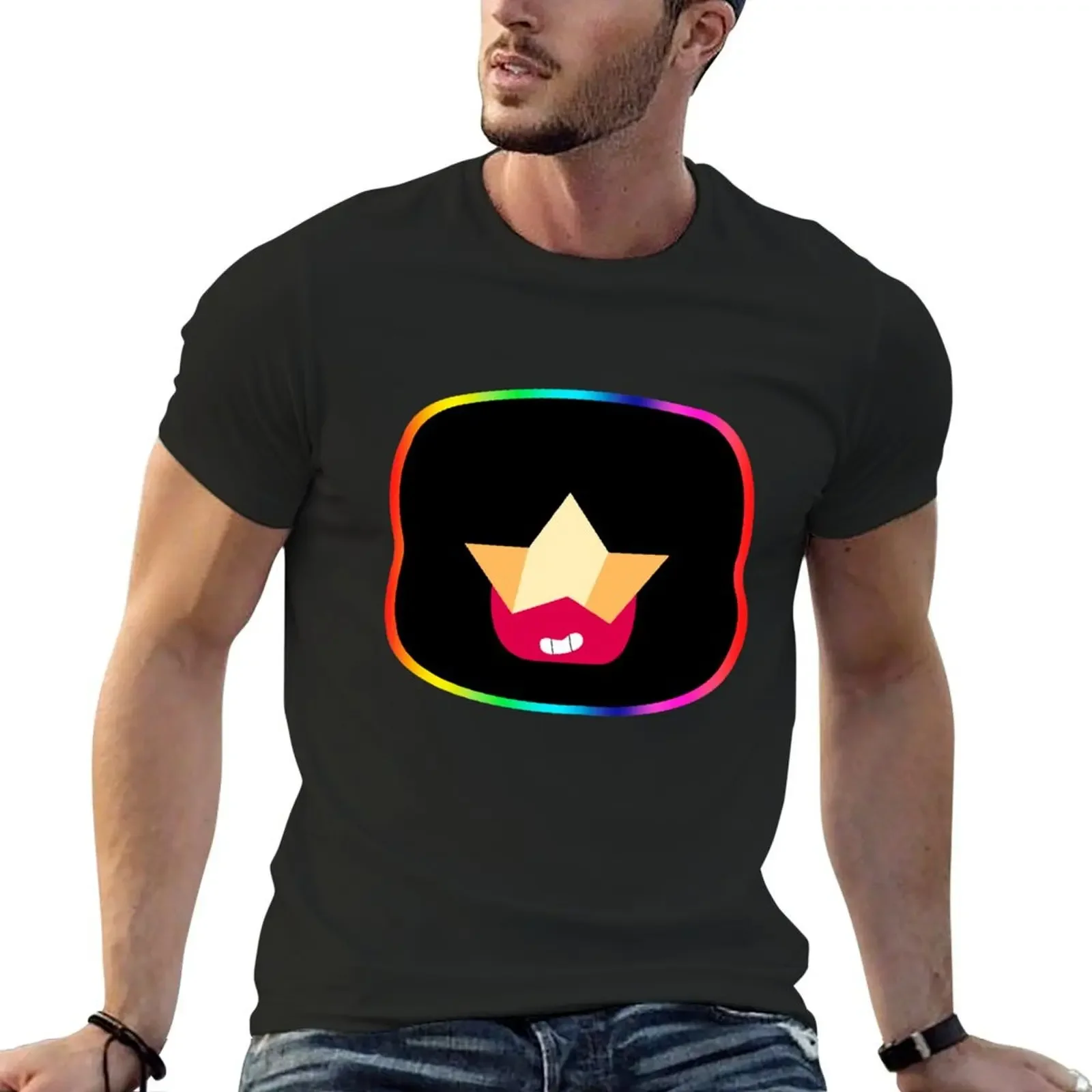 Rainbow Garnet T-Shirt plus size tops street wear funny t shirts for men