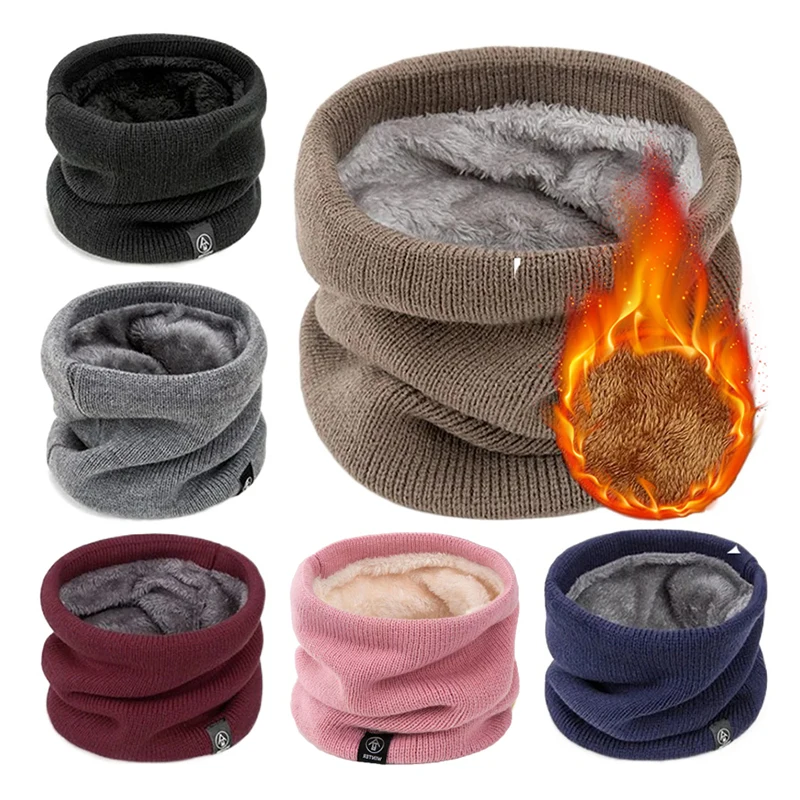 Fashion Soft Knitted Neck Warmer Sport Scarf Women Men Face Cover Winter Skating Running Warm Scarves Thick Cold-proof Collar