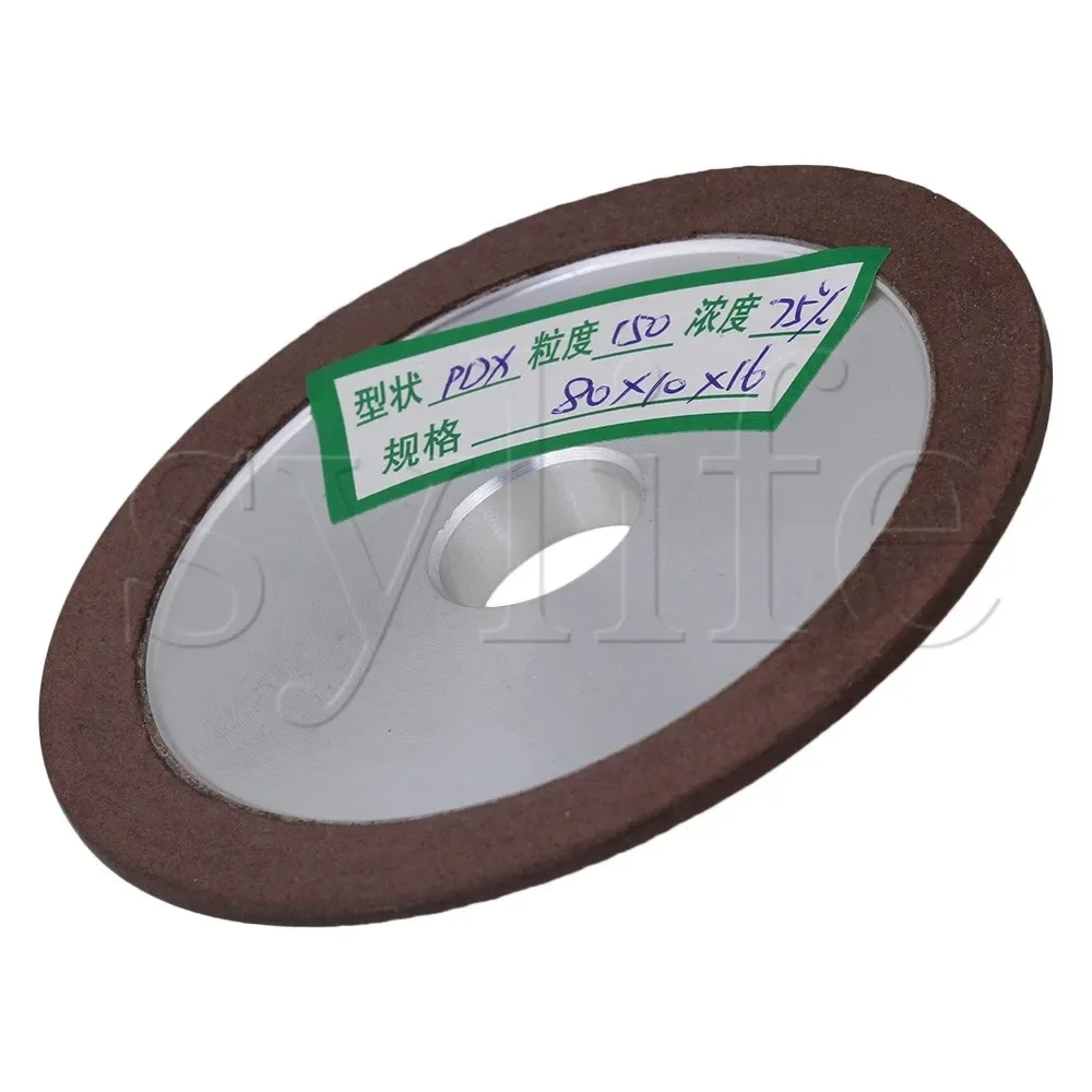 

80x10x16mm Diamond Grinding Wheel - 150# Grit Aluminum Resin Disc for Metal Cutting