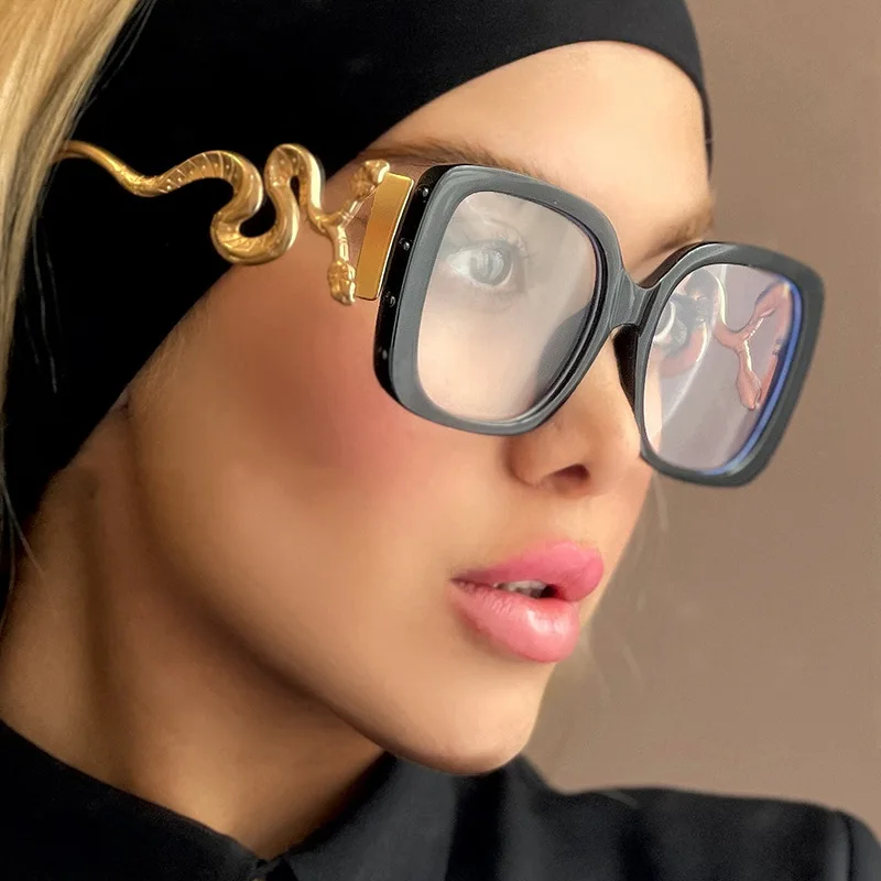 

Women Luxury Brand Design Reading Glasses Anti Blue Light Serpentine Legs Metal Glasses With Degree Trendy Myopia Eyepieces