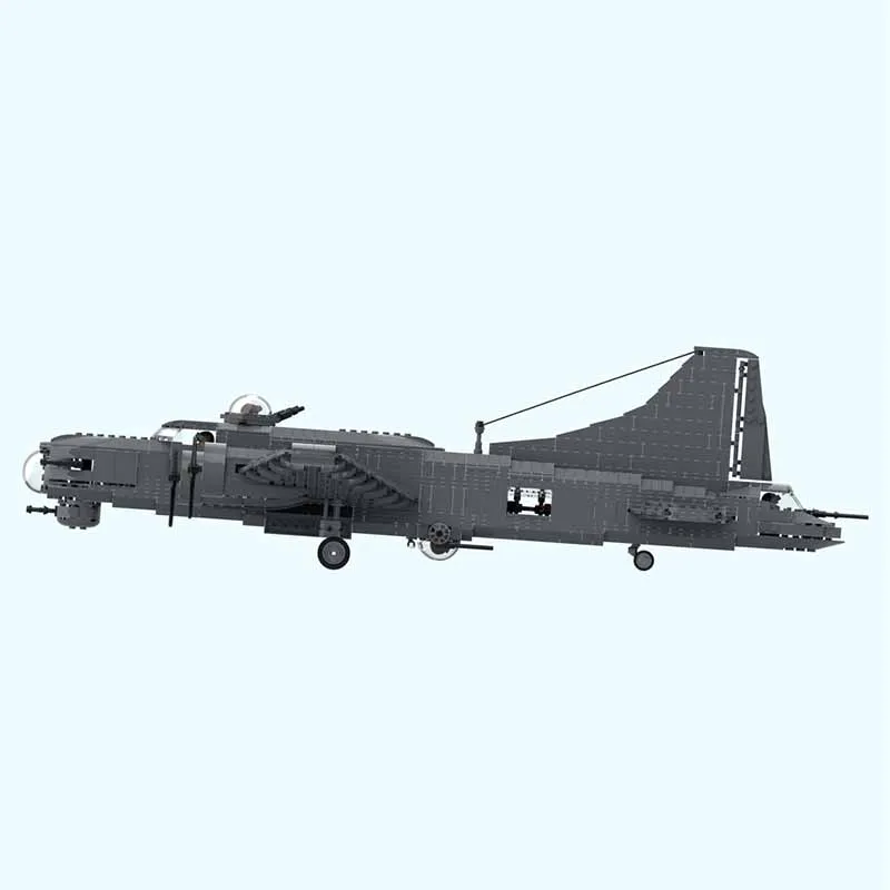 Modelo de avión militar MOC, ladrillo de construcción, fortaleza voladora en el cielo, tecnología Modular, regalo, vacaciones, montar, traje de juguete para niños