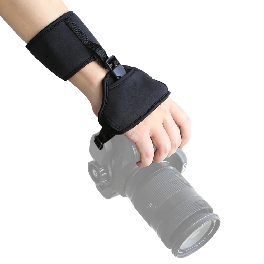 Camera Soft Neoprene Hand Grip Wrist Strap with 1/4 inch Screw Plastic Plate for Canon 350D for Nikon for Sony SLR/DSLR Cameras
