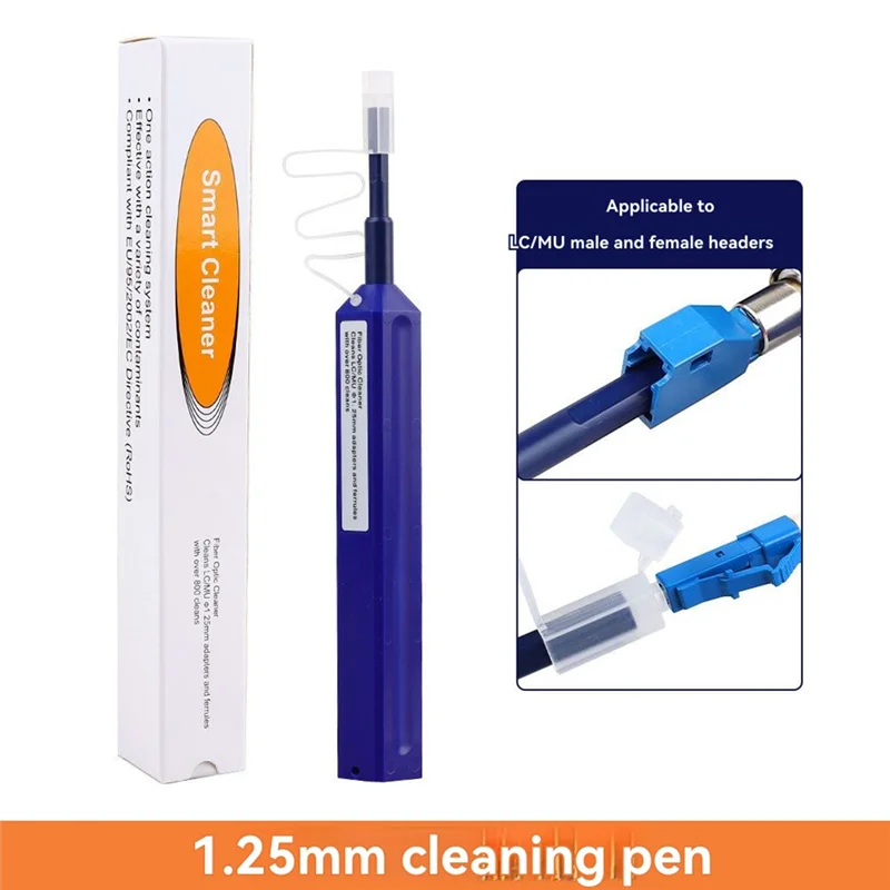 B04B-Środek do czyszczenia złączy światłowodowych 2,5+ 1,25 mm SC/FC ST LC/MU Pióro do czyszczenia światłowodów jednym kliknięciem