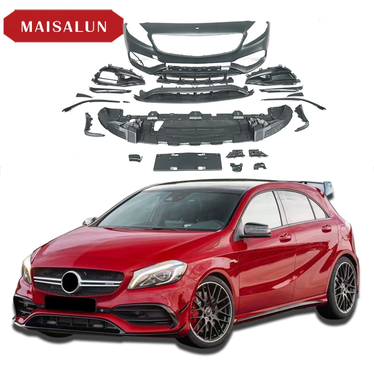 

W176 A45 AMG Body kit A-CLASS 2012-2018, передний бампер, задний бампер, боковые юбки, гриль