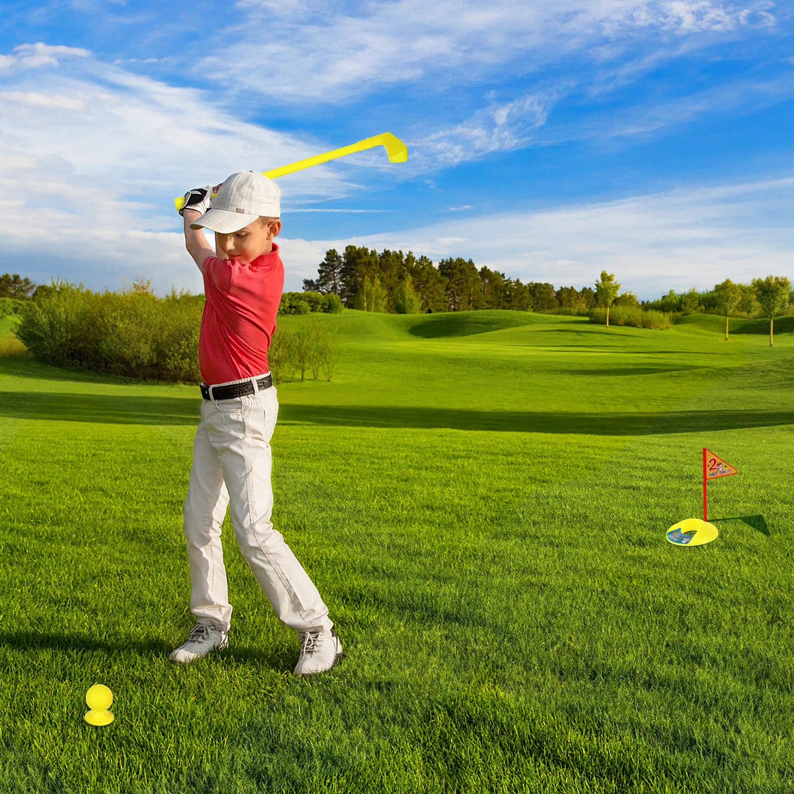 Set da golf per bambini Mini mazze da golf in plastica per i più piccoli Giocattoli sportivi educativi per interni ed esterni per bambini Nuovo arrivo