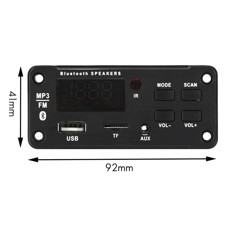 MP3 Bluetooth Decoder Board 2X25W USB FM Radio TF USB 3.5 MM AUX Music Player For Car Accessories DIY KIT