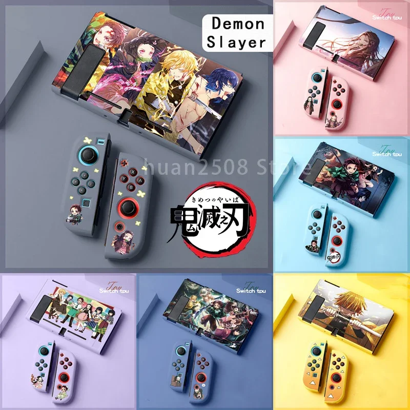 

Лидер продаж, мягкий защитный чехол из ТПУ с рисунком Demon Slayer для Nintendo Switch Game, милый крутой чехол для консоли Nintendo Switch