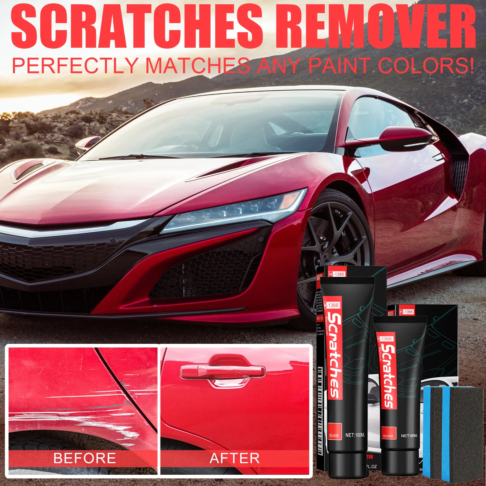 

Car Scratch Remover Paint Care Tools Auto Swirl Remover Scratches Repair Polishing Auto Body Grinding Compound Anti Scratch Wax