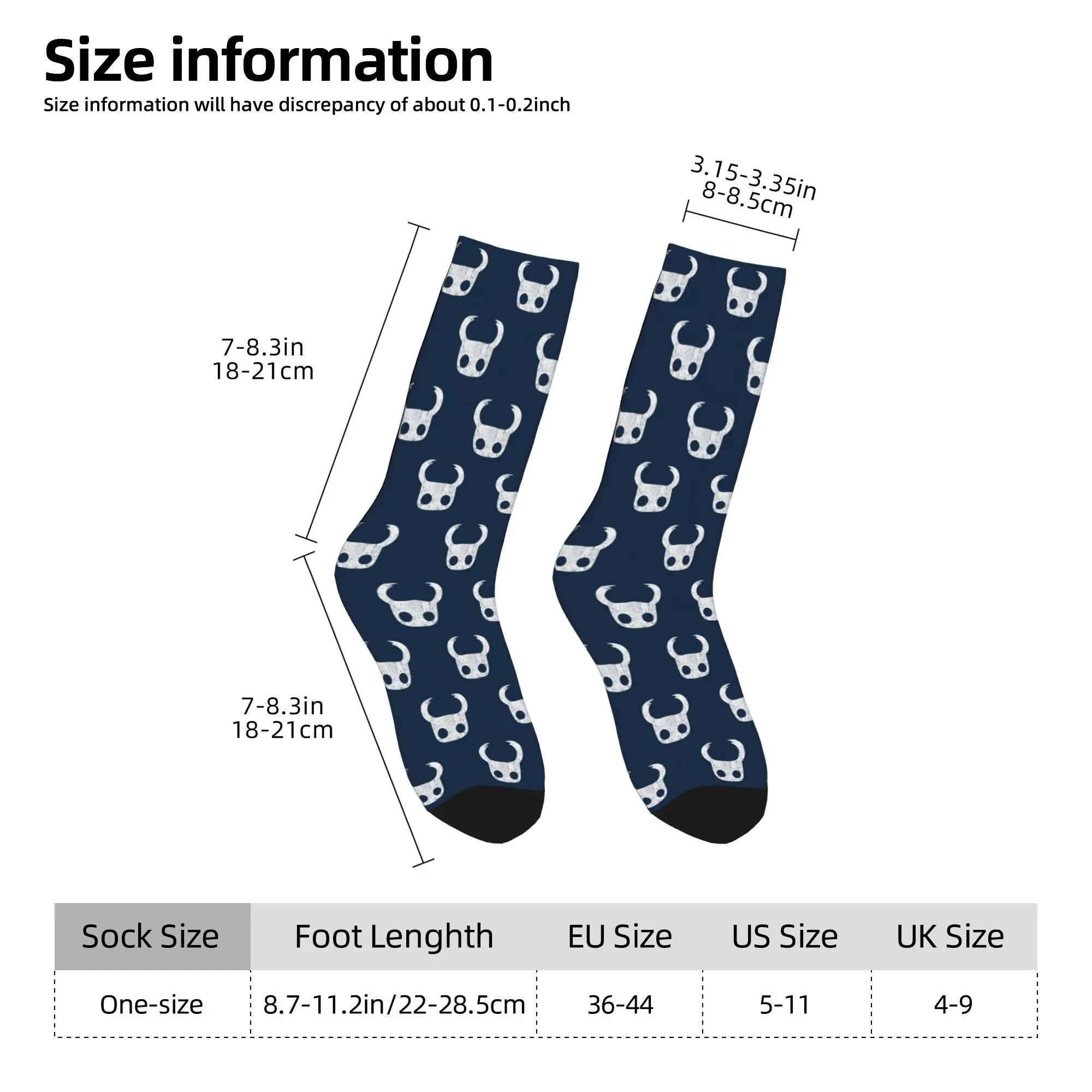 Calzini da uomo alla moda Harajuku Hollow Knight Sock Calzini da donna con grafica in poliestere Primavera Estate Autunno Inverno