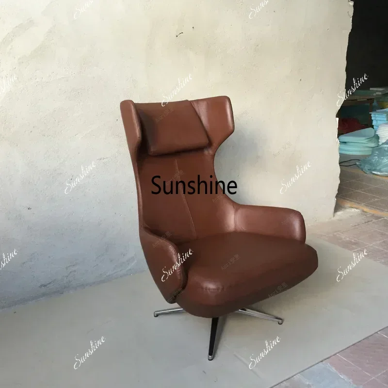 Wingback Chair Simple Rotatable Pedal Couch Creative Single SofaS