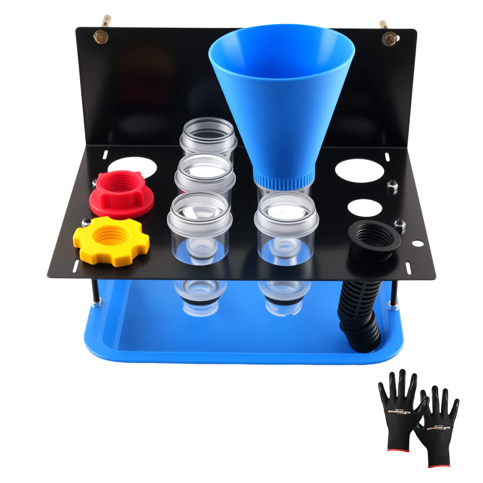 Universal Coolant Funnel Kit Clear No Spill Funnel with 8 Attachments Auto Fluid Filling Tool