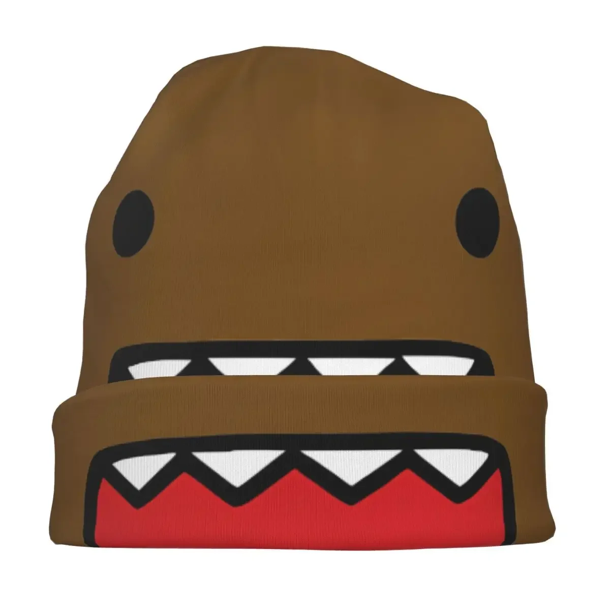 Domo Kun Doll Face Cute Bonnet Hats Hip Hop Outdoor Skullies Beanies Hat for Men Women Knit Hat Warm Dual-use Caps