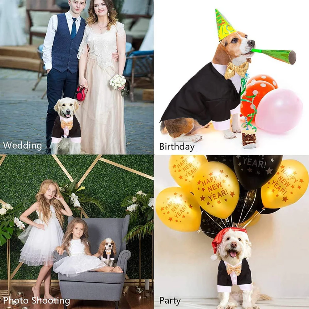 Abito da cerimonia formale per cani piccoli con papillon_voghion.com