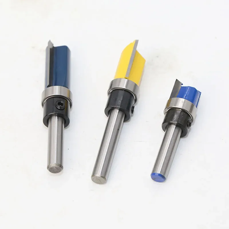 1/4 inch Shank Bearing Flush Trim Router Bit for wood straight bit 6.35mm Tungsten Woodworking Milling Cutter Tool