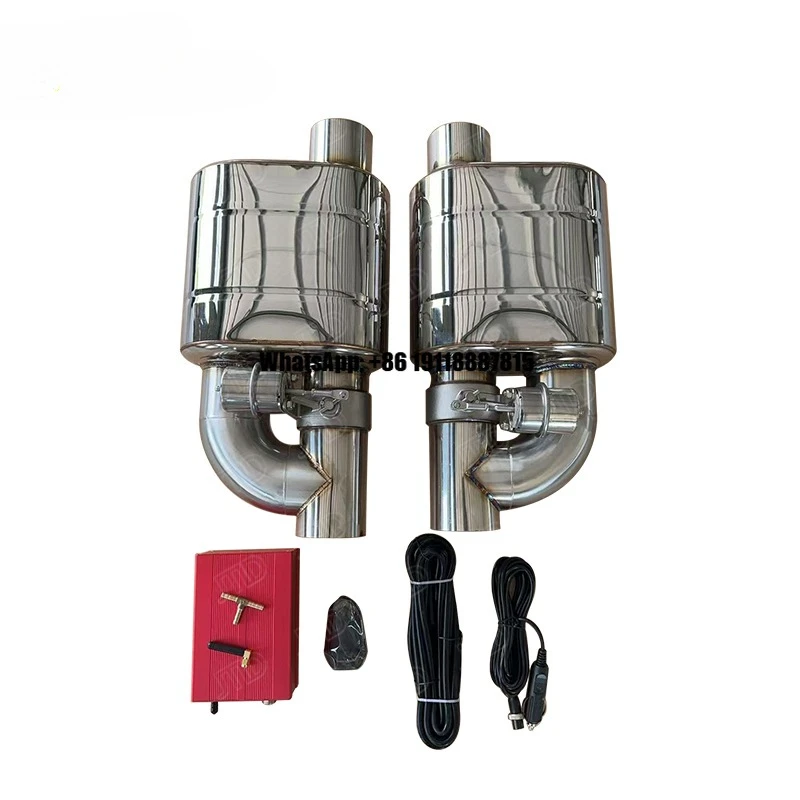 

JTLD Car Valve Exhaust Pipe Vacuum Mufflers Stainless Steel Universal 63/76mm With Remote Control Muffler
