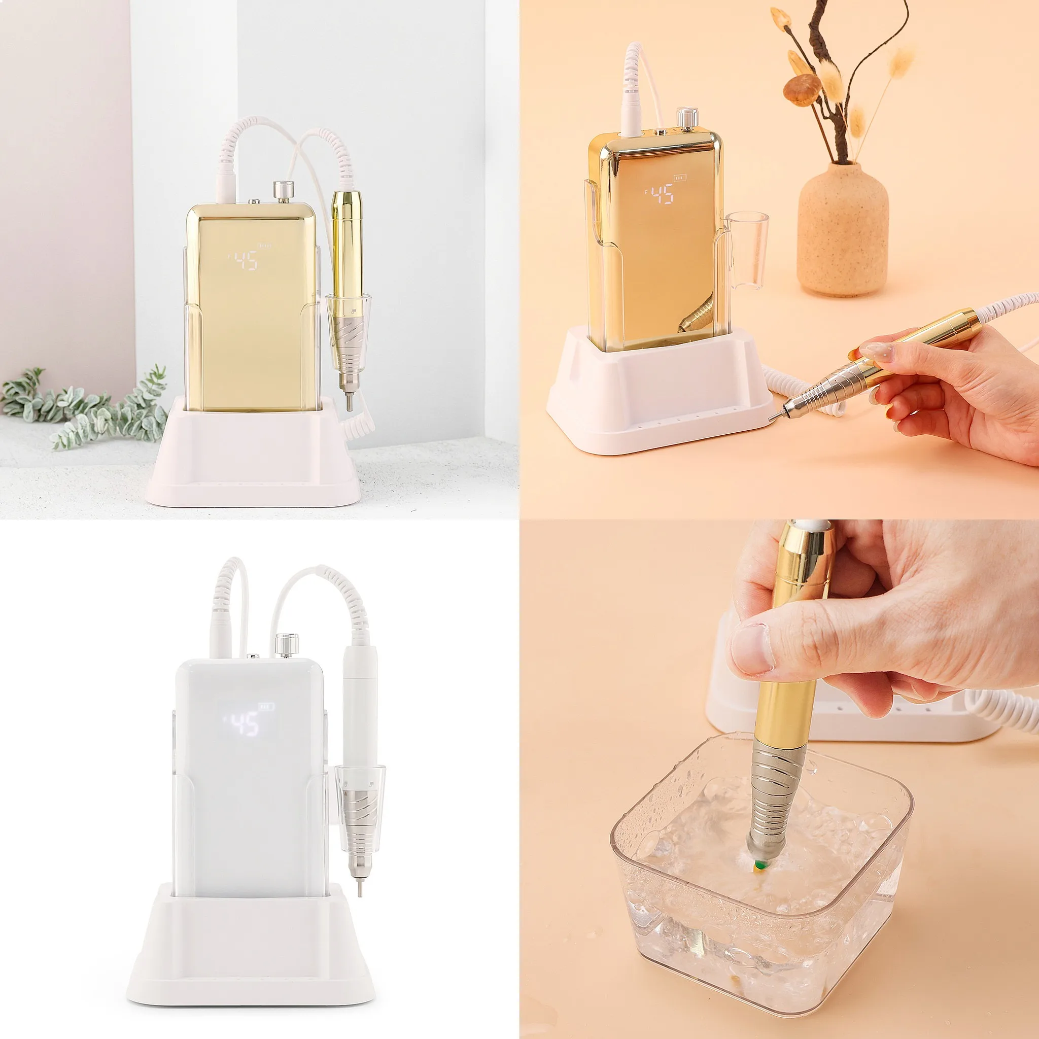 45000RPM E-file Rechargeable Portable Nail Drill Machine for Professional Salon Use Manicure Pedicure Logo Custom Nail Supply