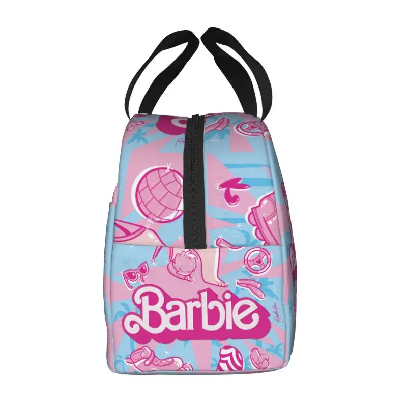 Barbie Lunch Bag Leakproof Cooler Thermal Insulated Lunch Box For Women Kids School Children Beach Camping Travel Food Tote Bags