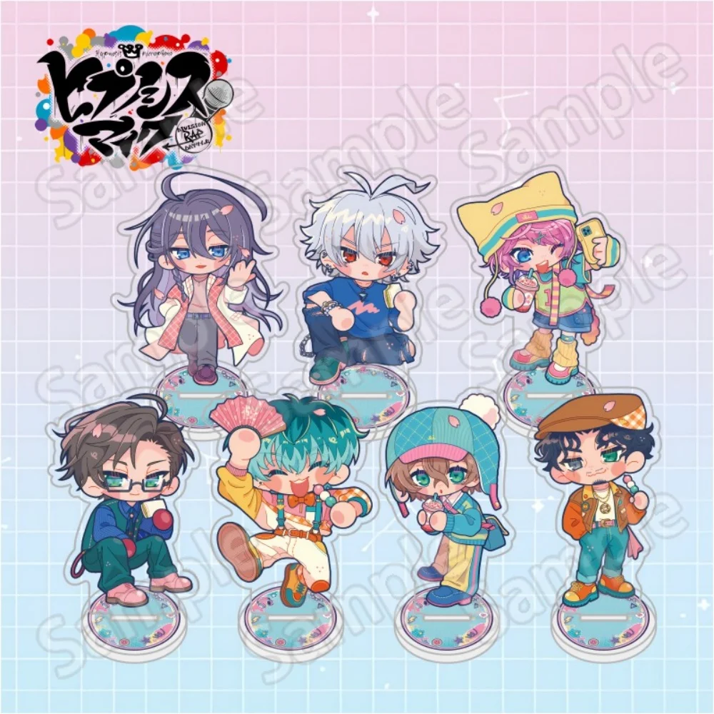 Hypnosis Mic Cute Anime 10cm Acrylic Stand Keychain Samatoki Ichiro Ramuda Desktop Ornament Collectible Fan Gift
