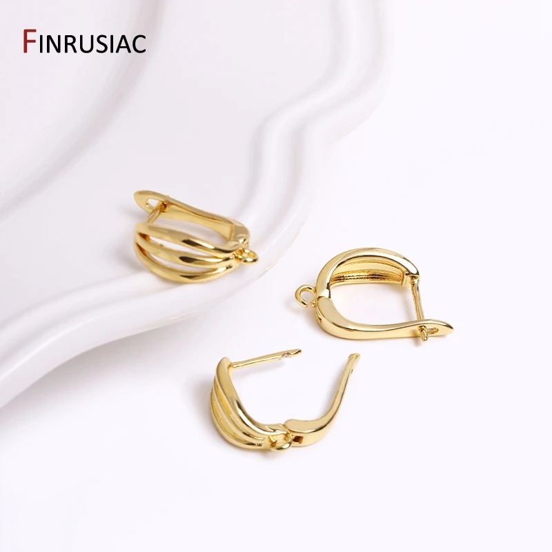 18K Gold Plated Earring Hooks, High Quality Women Earring Findings, DIY Earwire Earrings Jewelry Making Supplies Wholesale