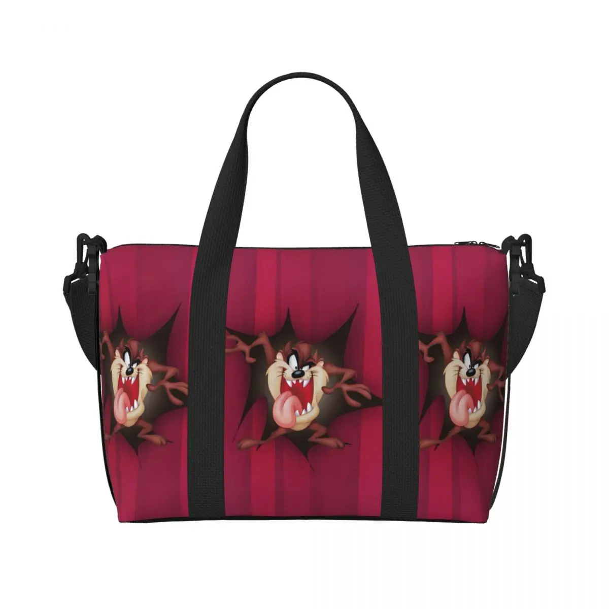 

Изготовленная на заказ большая сумка Tasmanians Devils для женщин, большая вместимость, аниме, тренажерный зал, пляжные дорожные сумки