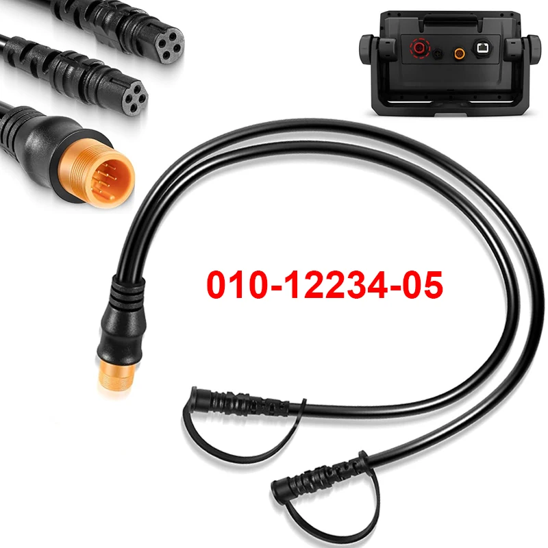 

12-Pin to Dual 4-Pin Transducer Y-Cable 010-12234-05, for echoMAP 72sv, 73sv,74sv, 93sv, 94sv,Striker 7sv, Striker Vivid 7sv,9sv