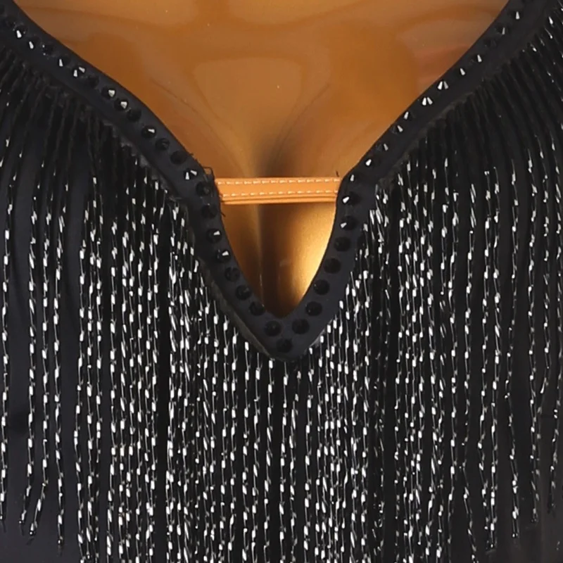 백리스 섹시 라틴 댄스 드레스 여성 성인용 다이아몬드 태슬 탱고 삼바 룸바 라틴 아메리카 댄스 드레스 대회용 여성