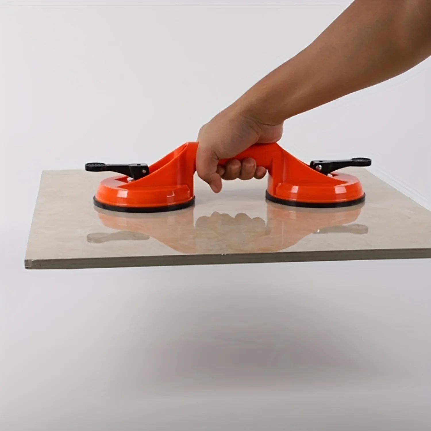 1pc Vacuum Suction Cup Glass Lifter Double Handle Locking Glass Lifter for Easily Moving Flat Objects