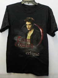 MENS TWILIGHT SAGA ECLIPSE TEAM EDWARD BLACK GRAPHIC TSHIRT NEW #13435V