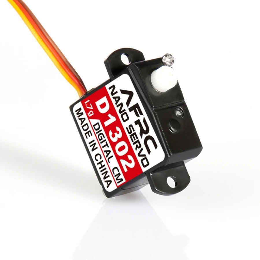 Grande Torque Mini Servo Digital, AFRC D1302, Conector JST1.0 para Modelo RC, Drone, Avião, Helicóptero, 1.7G