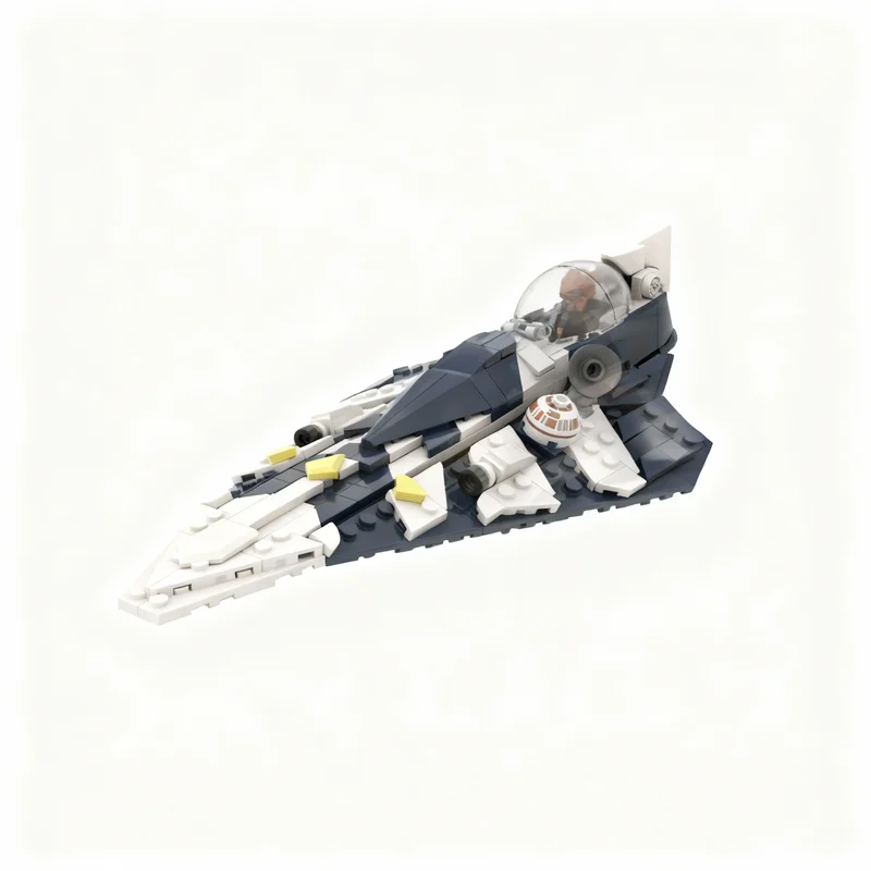 

325PCS MOC Space Battle Plo Koon S Starfighter Delta 7 Model Collectible Display DIY Creative Building Blocks Gift Building Set