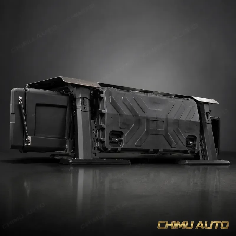 【CHIMU AUTO】 ickup Truck Bed Rack System with 2x95L Storage Boxes Steel Roll Bar for Tundra Ranger Tacoma 4WD