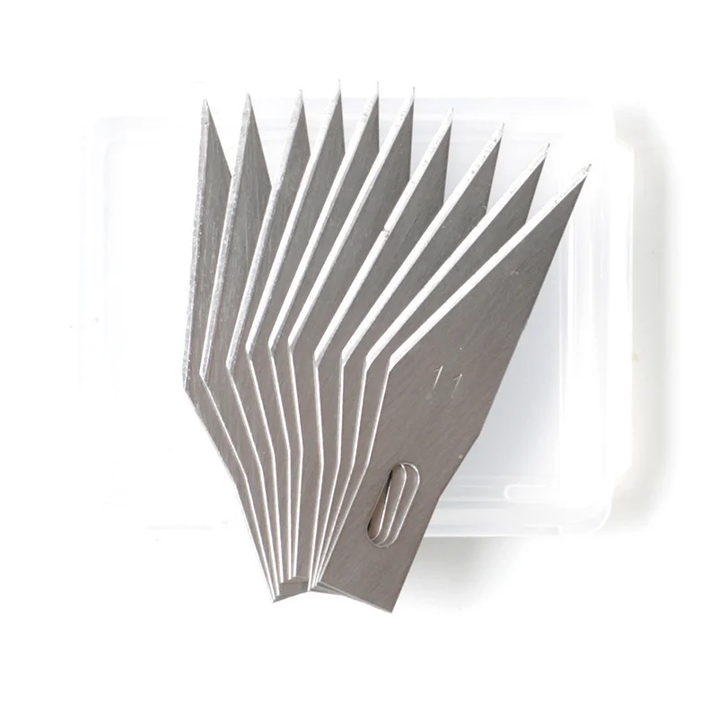 10Pcs Carving Knife Set with No.11 Carbon Steel Blades, for Wood Carving, Rubber Stamps, Sticker Art and Model Building
