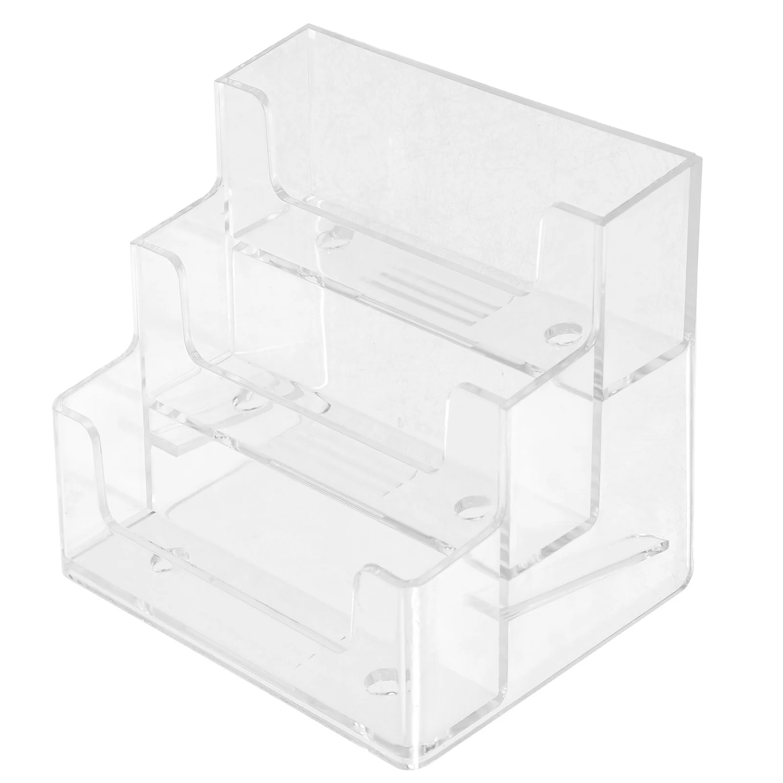 Multiple Business Card Holder Slot Multi-layer Box Holders Display Acrylic Outdoor Organizer