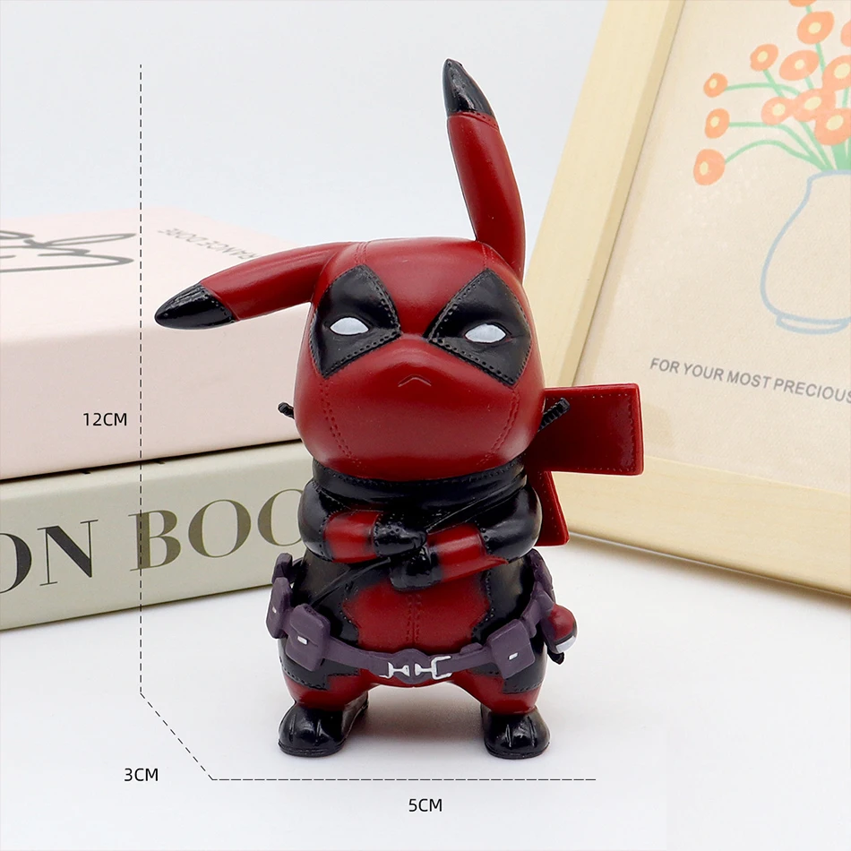 Pokemon Pikachu Deadpool Wolverine Deadpool 3 Figure Cool Cute Marvel Movie Figure Toy Doll Model Decoration Kid Birthday Gifts