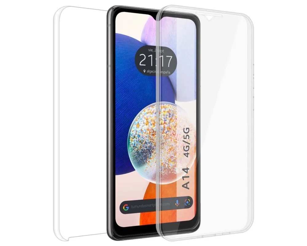 For Samsung Galaxy A14 4G / 5G Full Body 360 Transparent Pc + Tpu Dual Case