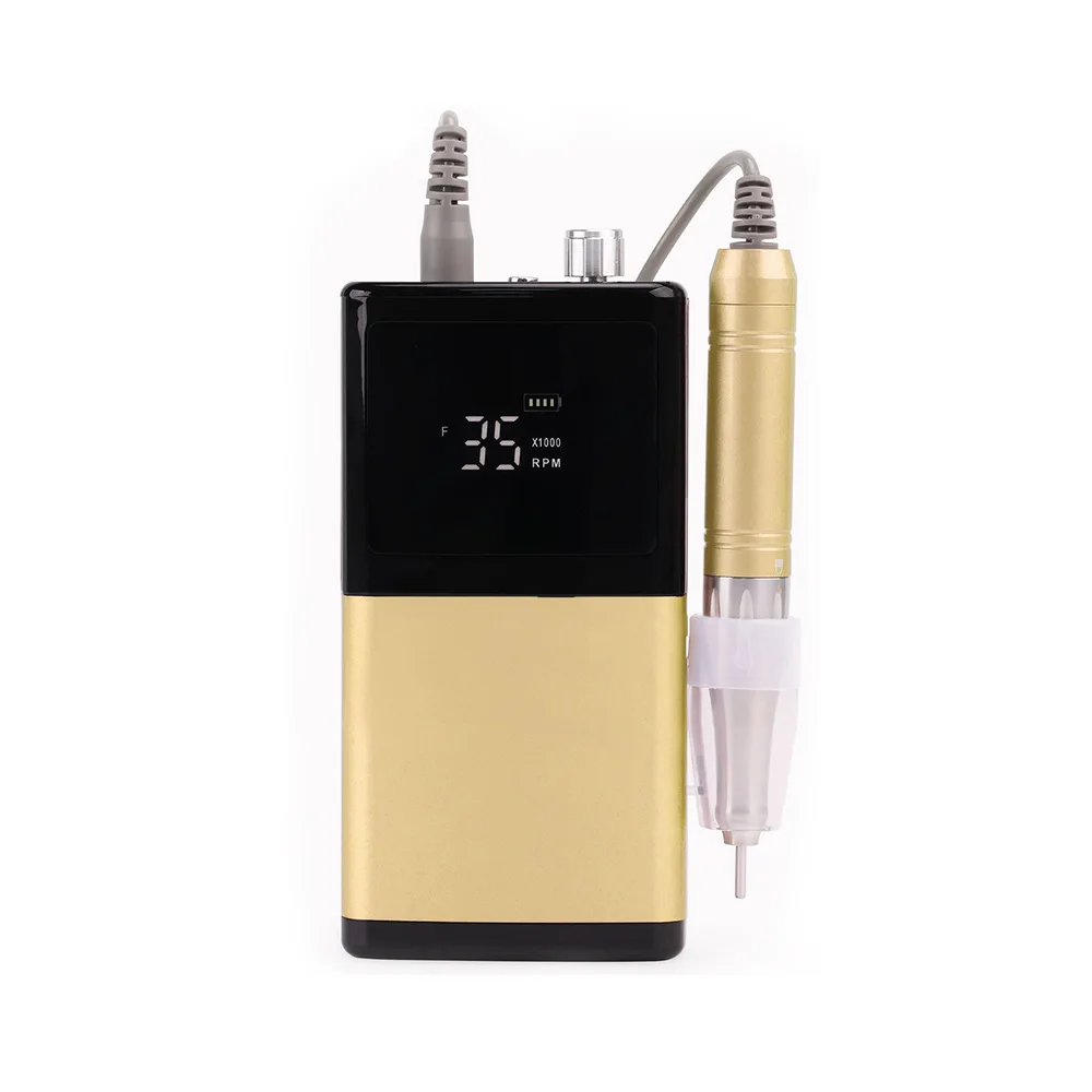 

Zz Professional Rechargeable Adjustable Speed Nail Drill 35K RPM Carbon Motor, Suitable for All Types of Nail and Foot Repairs