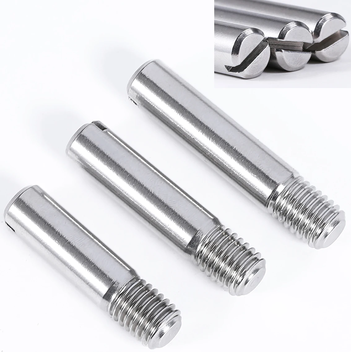 

Цилиндрический дюбель с наружной резьбой с прорезями M2-M10, нержавеющая сталь 304, однословная канавка, наружная резьба, фиксированные позиционирующие штифты