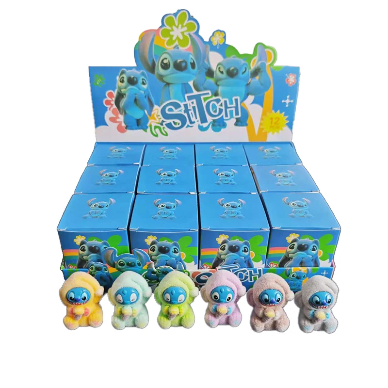 Disney Stitch Blind Box Figurki Stitch Zabawki Urocza Lilo i Stitch Lalka Mystery Box Torebka Zawieszka Dekoracja Prezent dla Dzieci Kolekcjonerski Niespodzianka