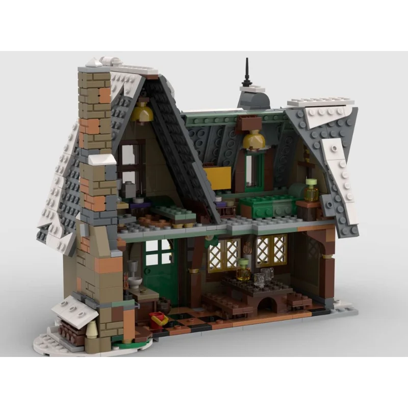 Blocs de construction MOC Winter Country Inn avec toit enneigé, Kit de modèle de maison d'hiver pour adultes et enfants, cadeau d'exposition de noël