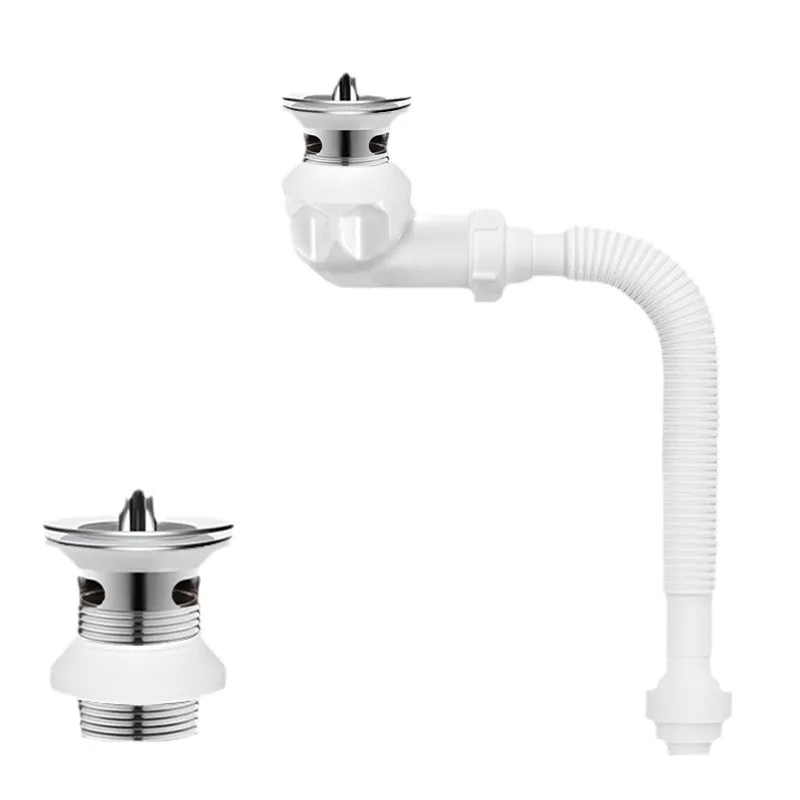 

Слив для раковины, сливная труба для умывальника, откидная панель, встроенная сливная труба с функцией откидывания, комплект с защитой от запаха, компактная универсальная сливная труба